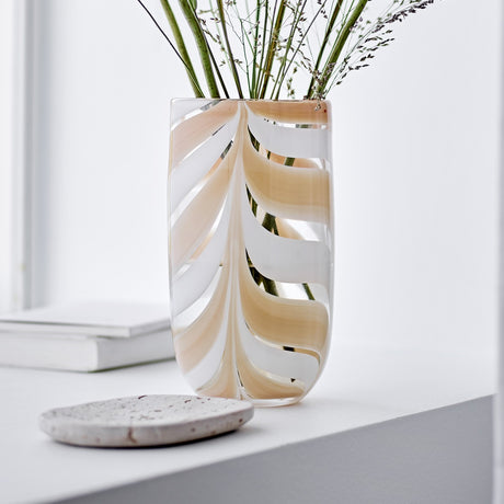 Taven Glass Vase 21.5cm - Amber