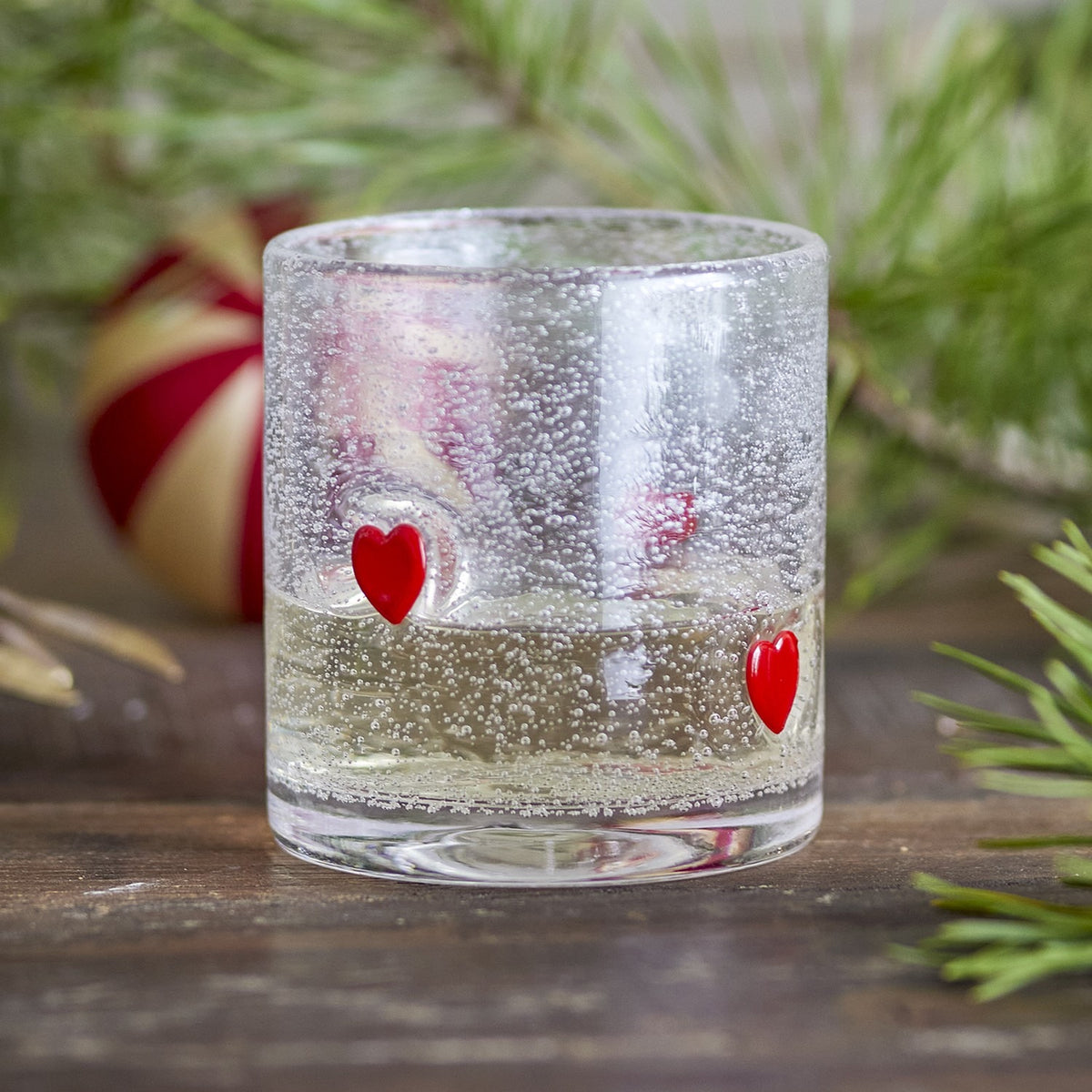 Debra Heart Christmas Tumbler - Clear