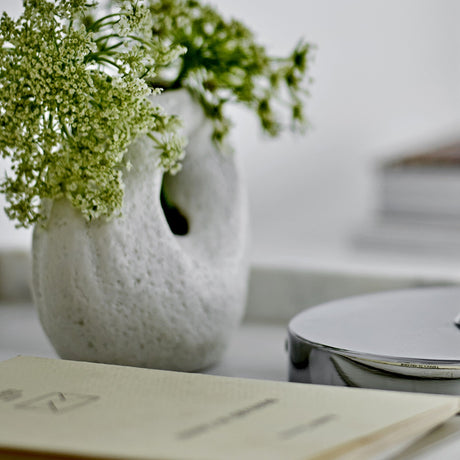 Caia Stoneware Vase 9.5cm - White