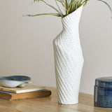 Fikla Stoneware Vase 29cm - White