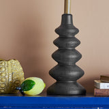 Ari Wooden Candle Holder - Black