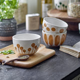 Linora Stoneware Bowls 12.5cm Set of 3 - Brown