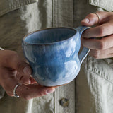 Nara Stoneware Cup 350ml - Blue