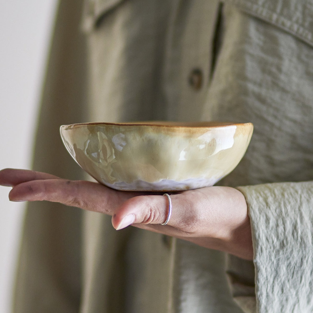 Nara Stoneware Bowl 13cm - Beige