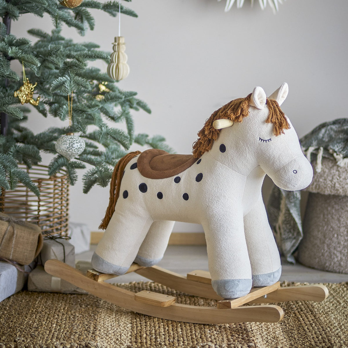 Merlen Dotted Rocking Horse - Cream
