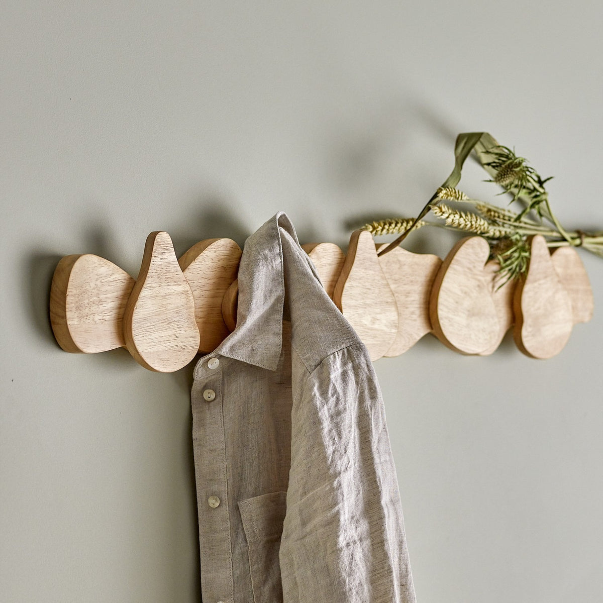 Ross Pear Wooden Coat Rack - Beige