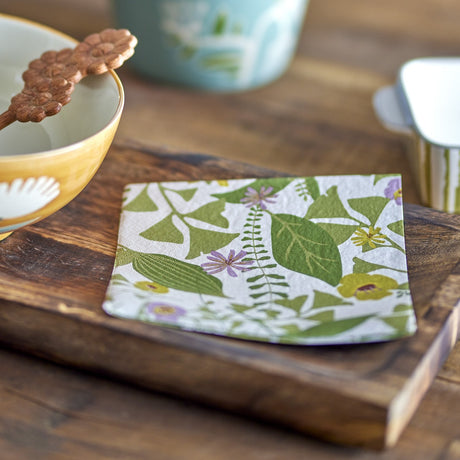 Camelie Paper Napkins Pack of 20 - Green