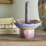 Cloe Stoneware Candle Holder 8cm - Multi