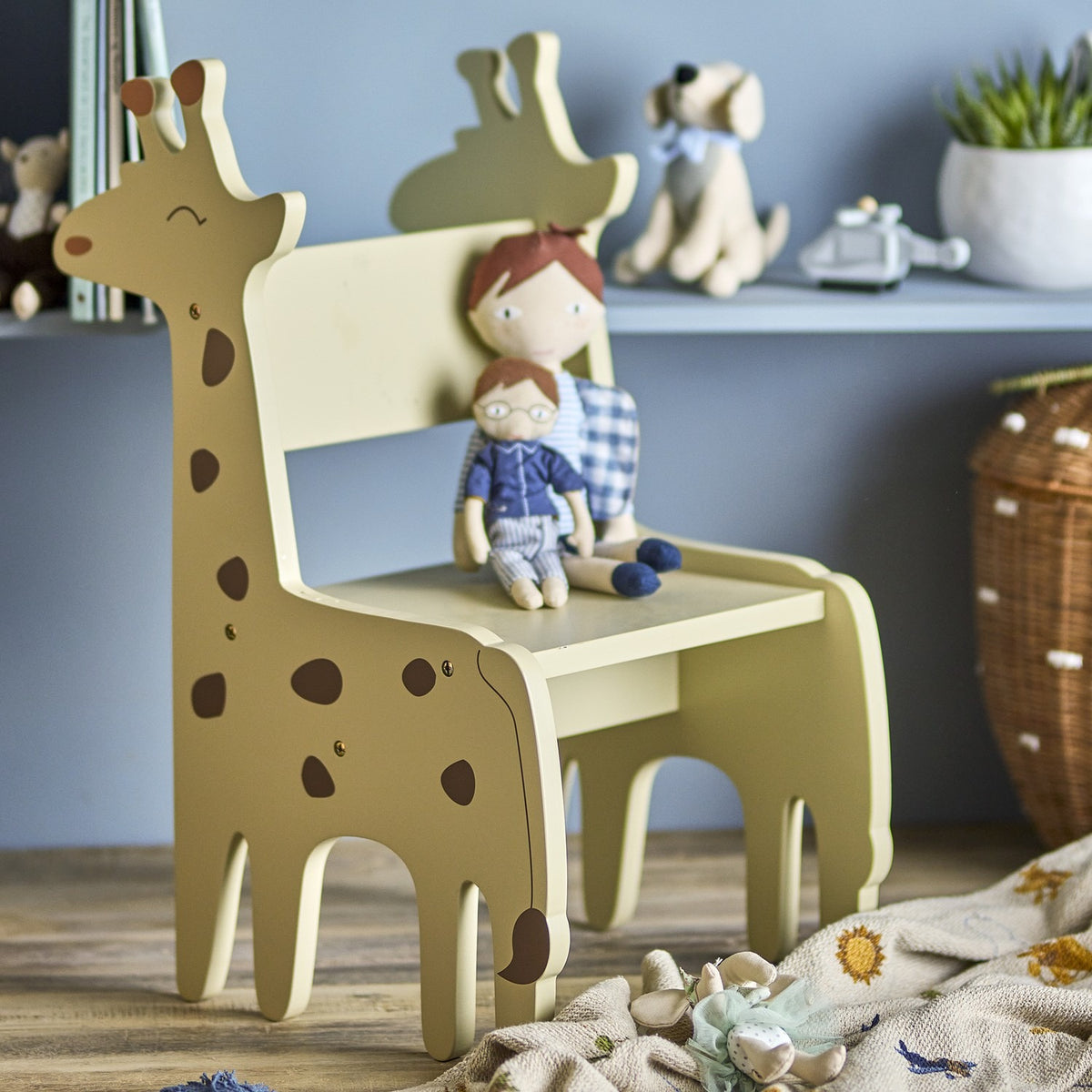 Ibber Giraffe Kids Chair - Green