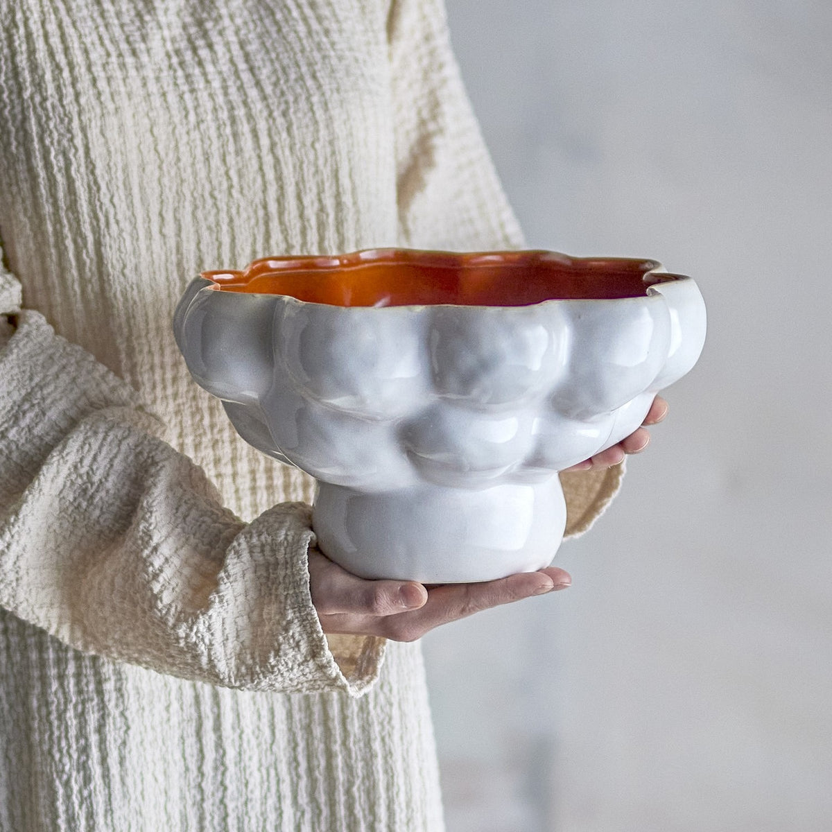 Valkyrie Stoneware Bowl 28.5cm - White