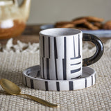 Frankie Stoneware Cup & Saucer 300ml Set of 2 - White