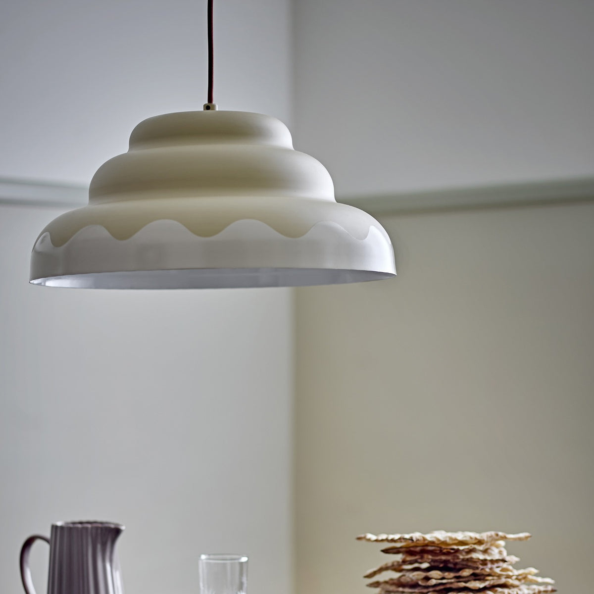Lacya Iron Pendant Light - Beige