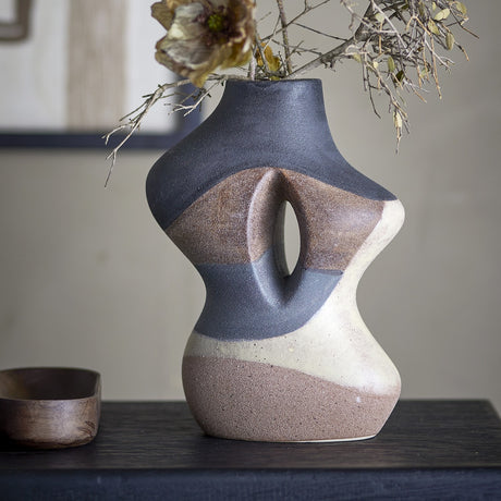 Vica Stoneware Vase 27cm - Multi