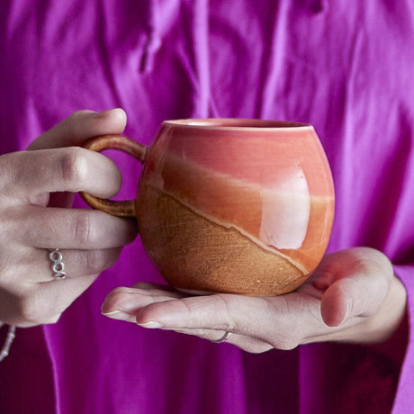 Paula Round Stoneware Cup 275ml - Orange