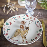 Yule Stoneware Christmas Platter - Cream