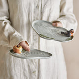 Bleak Stoneware Platters Set of 2 - Grey