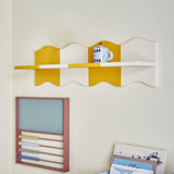 Bubbi Wavy Wall Shelf - Yellow