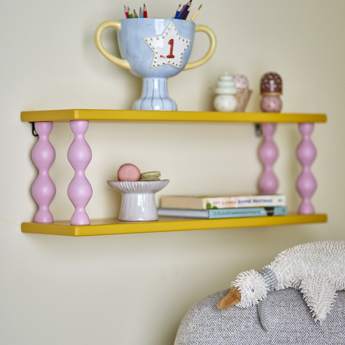 Bibiola Wall Shelf - Yellow