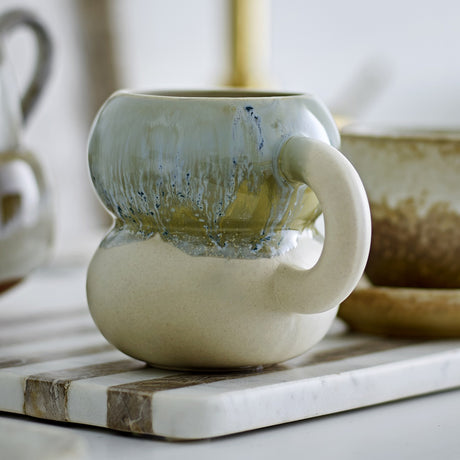 Luna Stoneware Mugs 400ml Set of 4 - Blue
