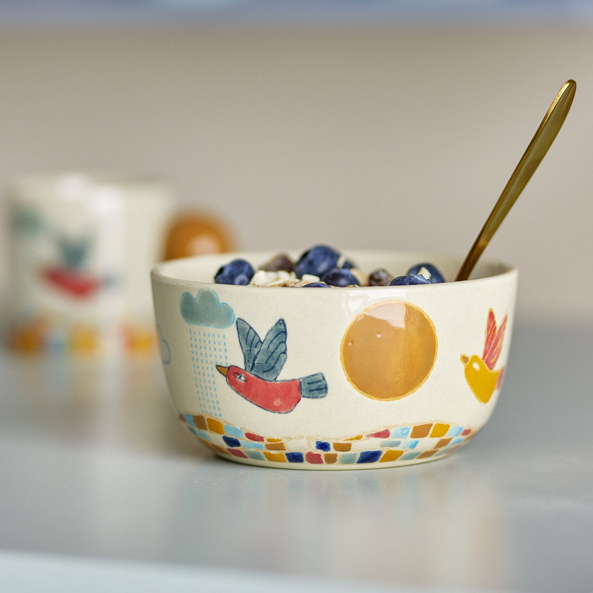 Colorine Stoneware Bowl 12cm - Multi