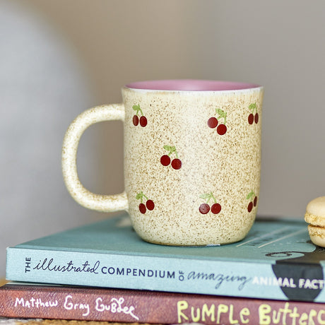 Cherry Stoneware Cup 170ml - Beige