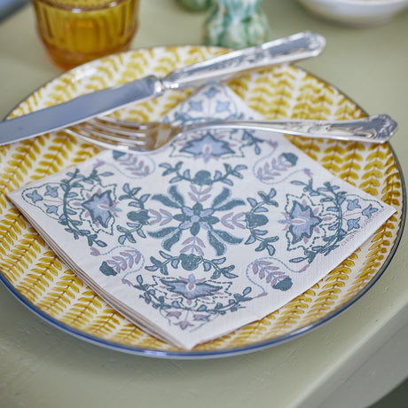 Alvira Paper Napkins Pack of 20 - Blue