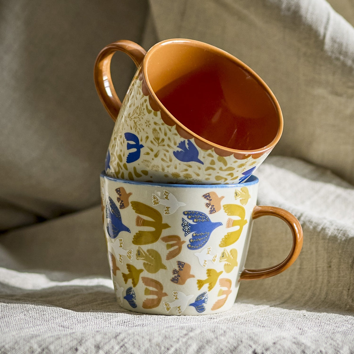 Anniversary Stoneware Mugs 380ml Set of 2 - Multi
