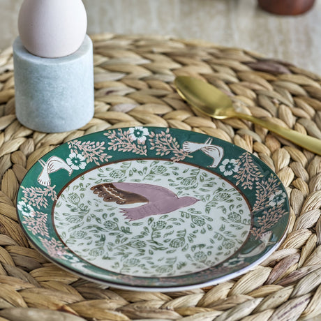 Hezha Stoneware Plate - Green