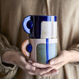 Bolivia Geometric Stoneware Cups 350ml Set of 2 - Multi