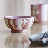Saul Stoneware Bowls 12.5cm Set of 4 - Pink