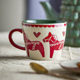 Siffer Star Stoneware Christmas Mugs 300ml Set of 2 - Multi