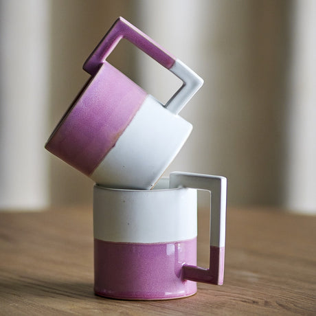 Ranya Stoneware Mugs 375ml Set of 2 - Pink