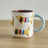 Charlie Striped Stoneware Cup 170ml - Multi