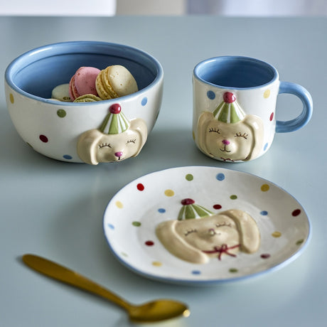 Party Dotted Stoneware Kids Dinner Set of 3 - Multi
