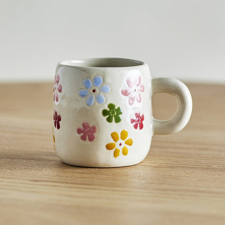 Millie Blossom Stoneware Cup 110ml - Cream