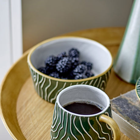 Woodsby Stoneware Bowls 13.5cm Set of 4 - Green