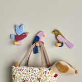 Lewi Pink Bird Wall Hooks Set of 3 - Multi