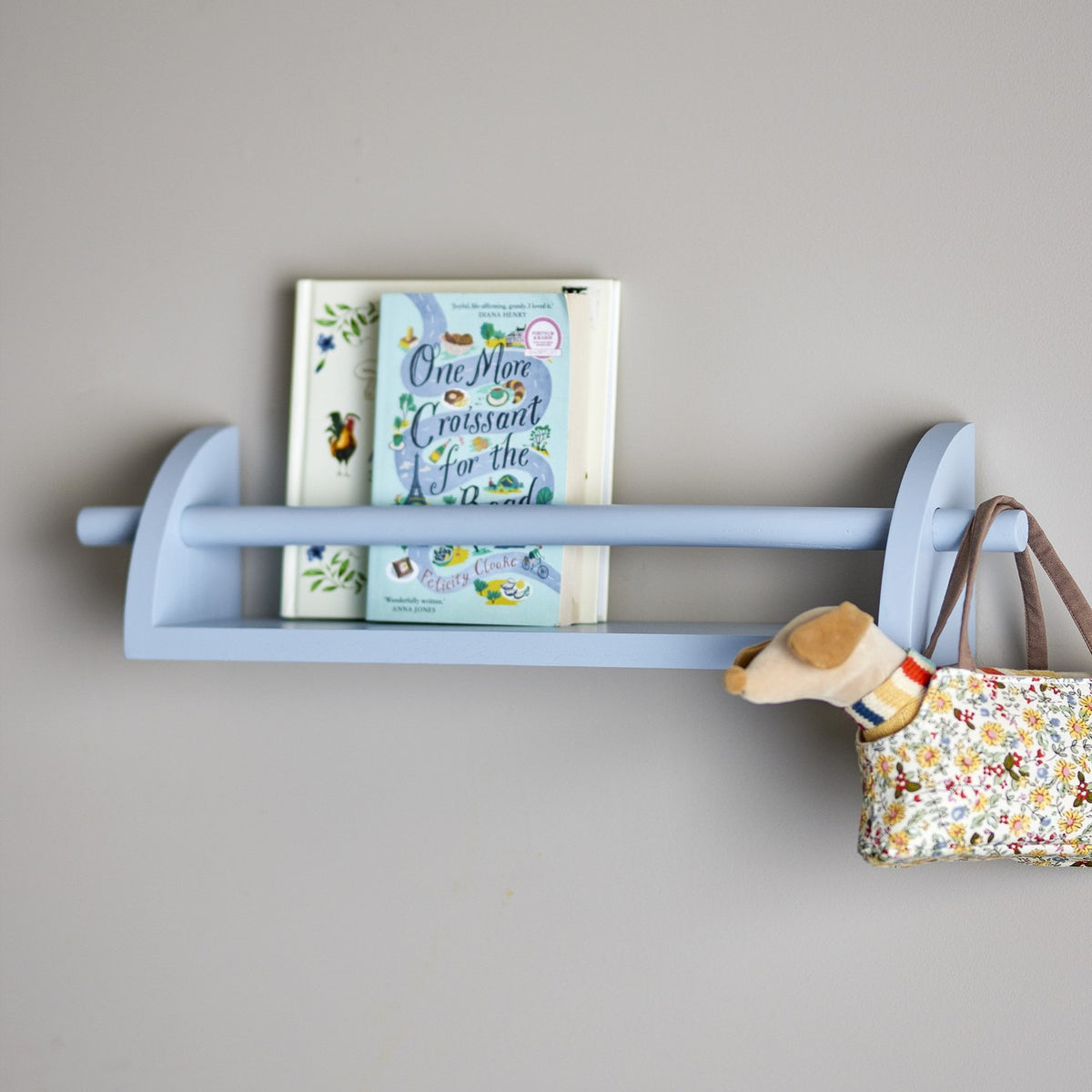 Mingus Wooden Wall Shelf - Blue