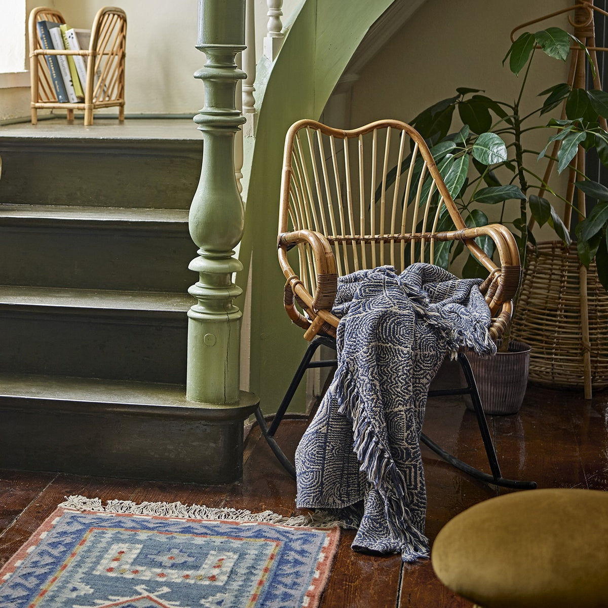 Reine Rattan Rocking Chair - Brown