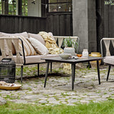 Pavone Fire-resistant Iron Garden Sofa - Beige