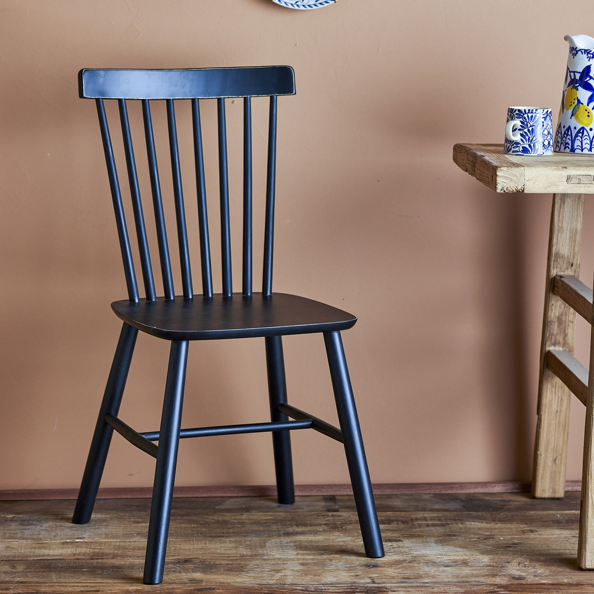 Mill Wooden Dining Chair - Black
