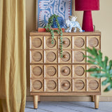 Vester Geometric Chest of Drawers - Brown