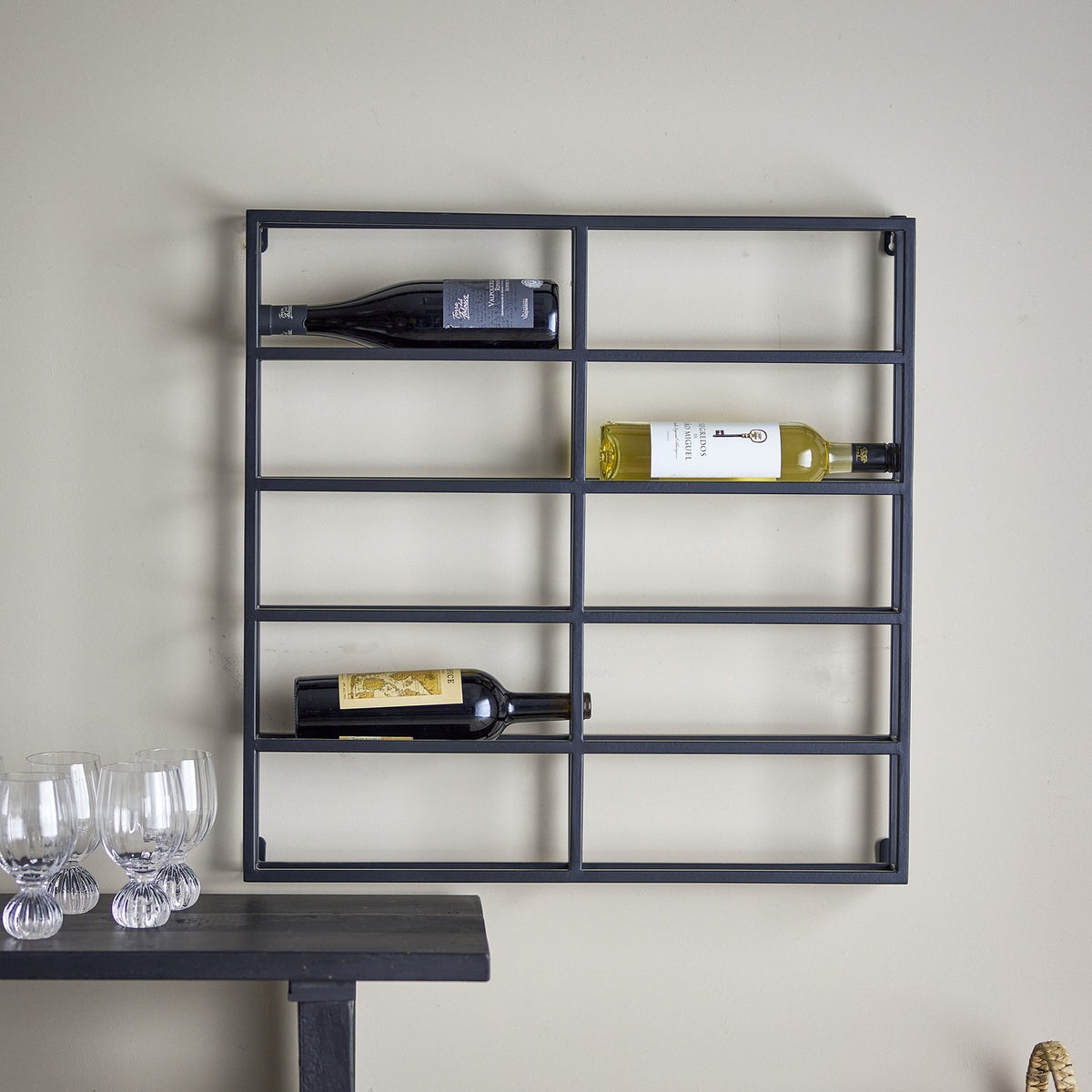 Magne Iron Wine Rack - Black