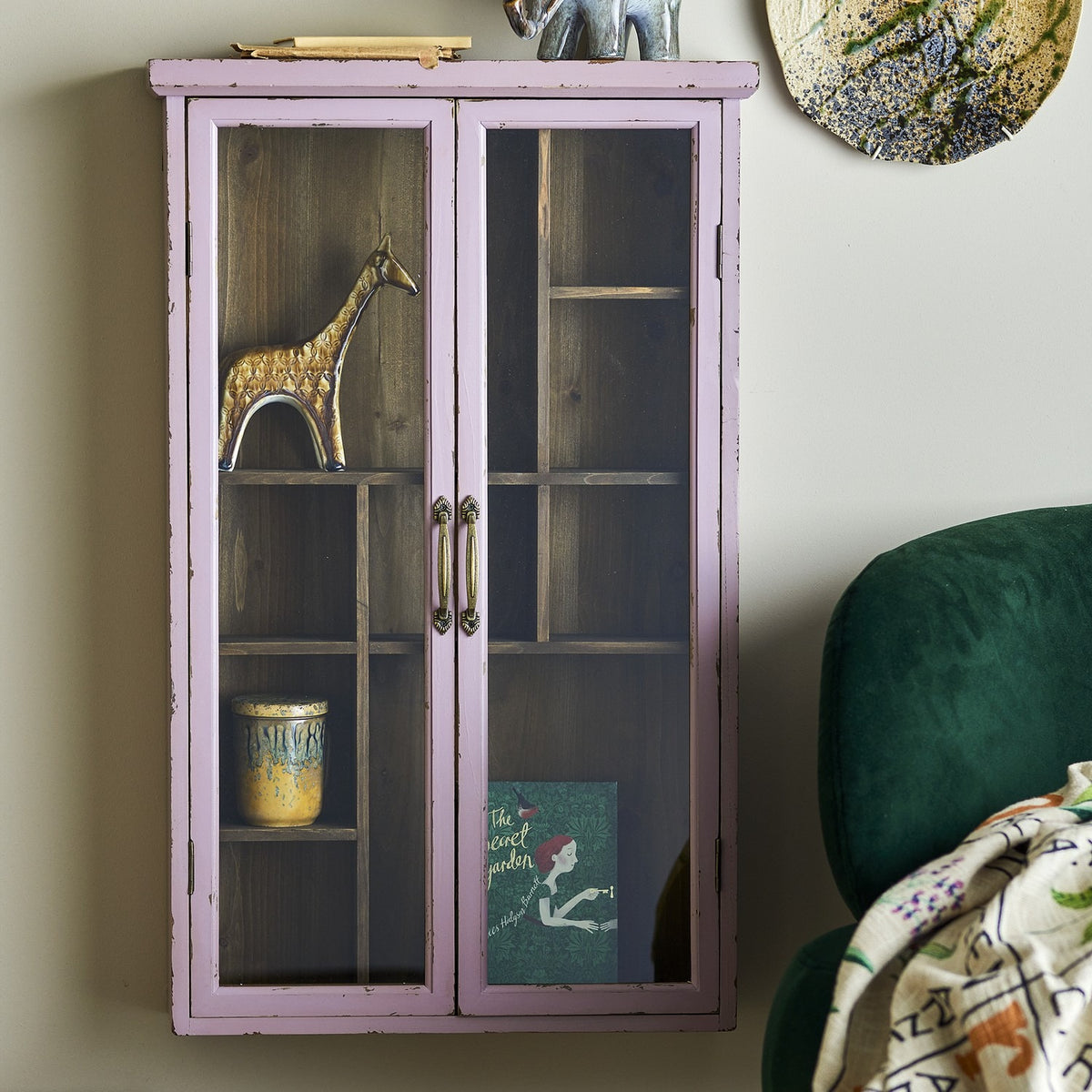 Hazem Wooden Cabinet - Pink