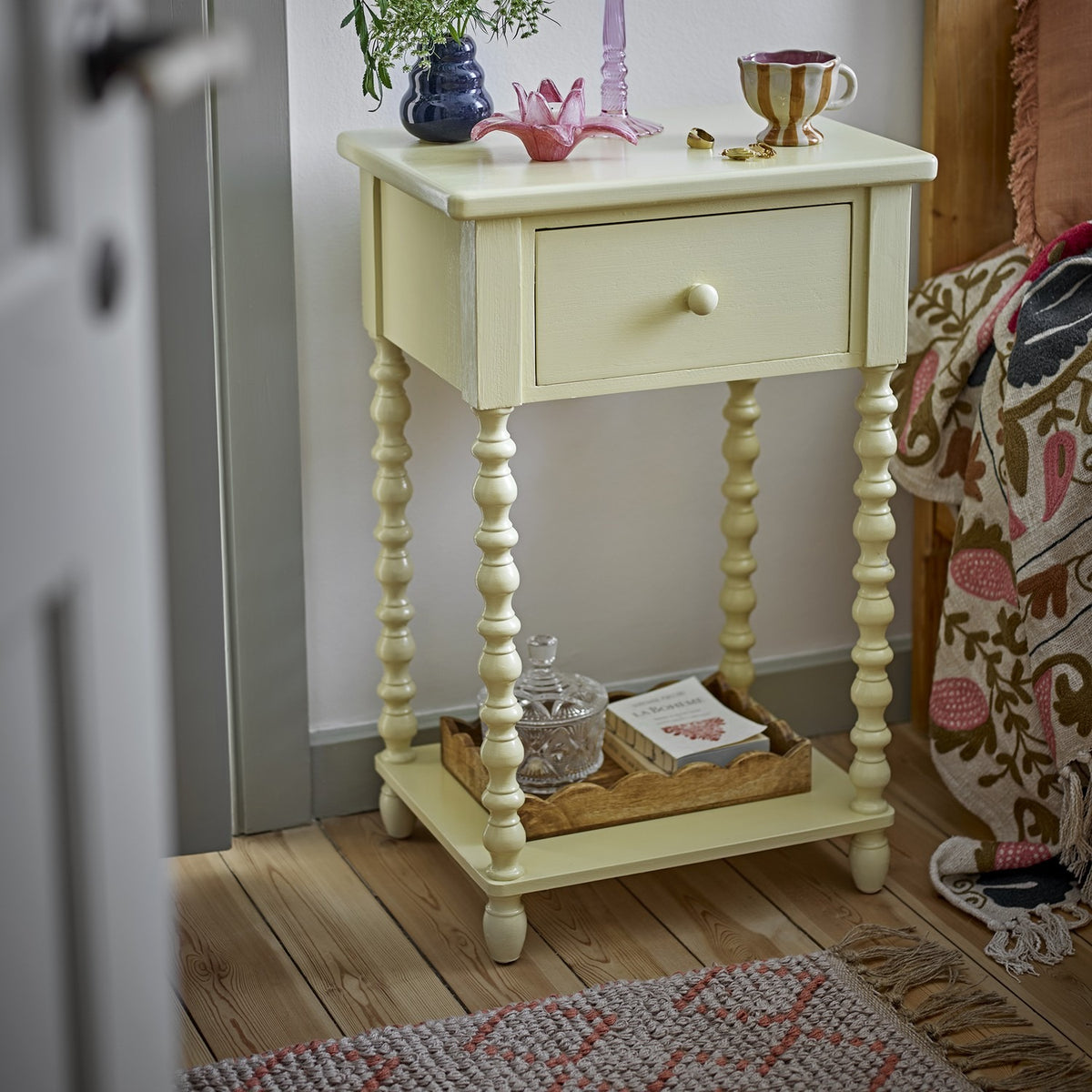 Salino Wooden Side Table - Yellow
