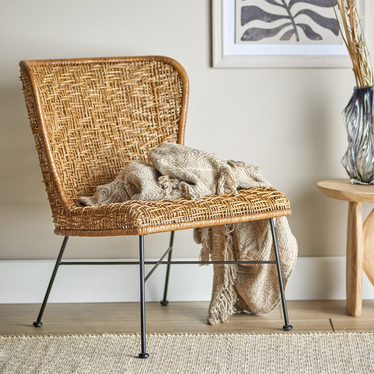 Somme Rattan Lounge Chair - Natural