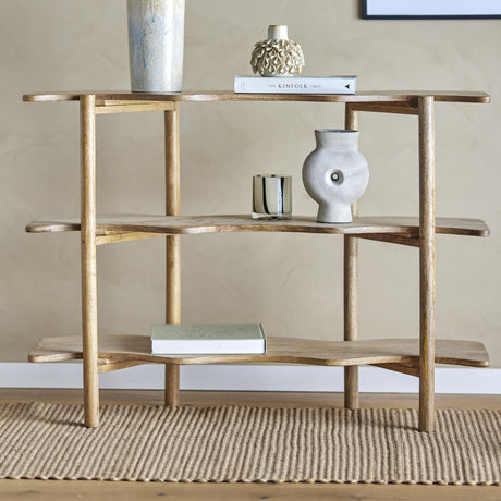 Rivoli Wooden Bookcase - Beige