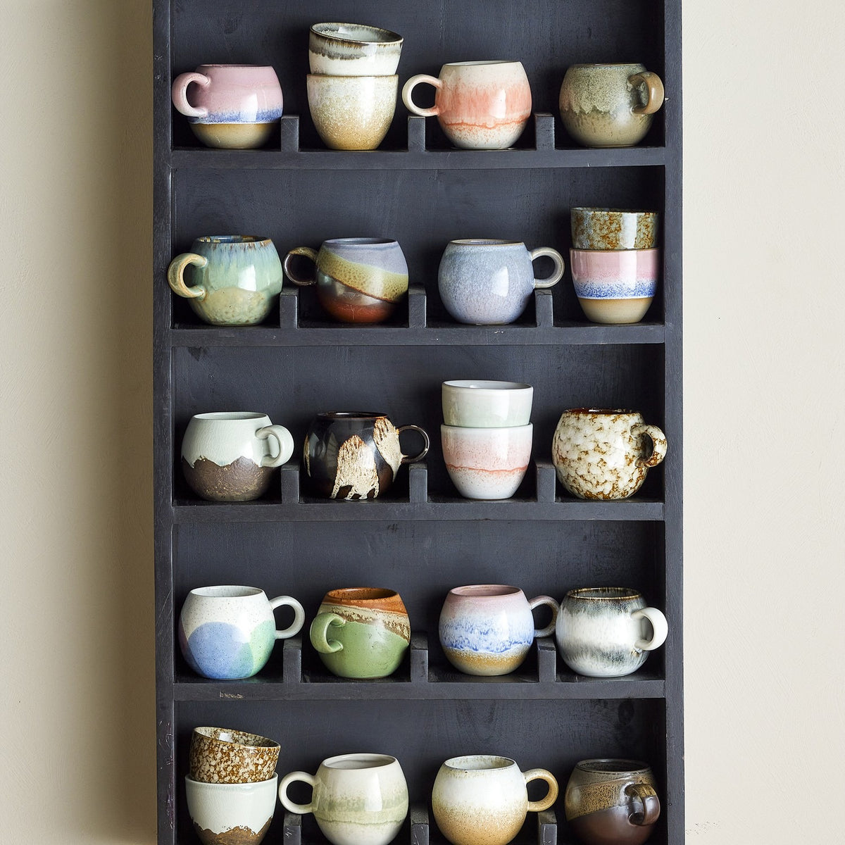Thessa Wooden Wall Shelf - Black
