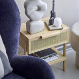 Manon Wooden Side Table - Beige