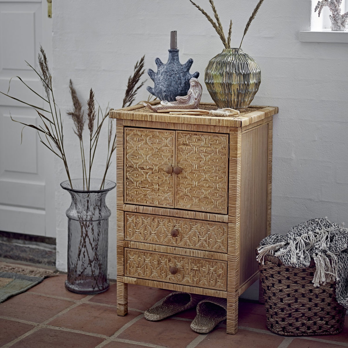 Lorris Rattan Chest of Drawers - Beige